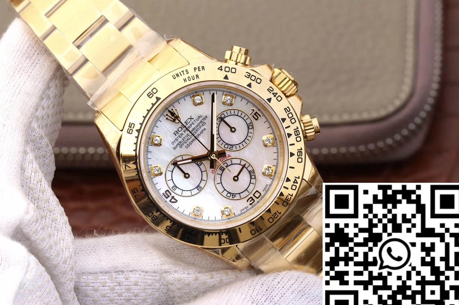 Dial Gold Daytona 116528-78598 JH Diamonds Cosmograph Factory Yellow Rolex 0419